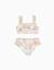 Maillot de bain 2 pièces avec motif mosaïque et volants Blanc 2 - vertbaudet enfant 