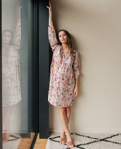 Vêtements de grossesse-Robe d'allaitement capucine