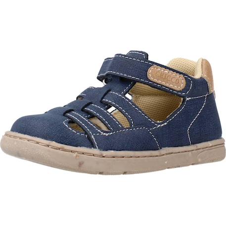 Sandale bébé textile graim Beige 360+Bleu 800 10 - vertbaudet enfant 