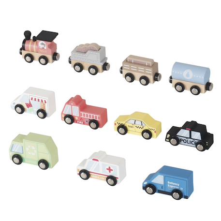 Set de véhicules avec tapis Marron 4 - vertbaudet enfant 