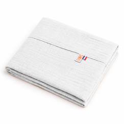 Linge de maison et décoration-Linge de lit enfant-Drap plat en gaze de coton bio blanc