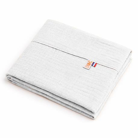 Drap plat en gaze de coton bio blanc Blanc+Fraise+Honey+Rose+Vert+Vichy 1 - vertbaudet enfant 