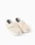 Espadrilles en lin avec fermeture à scratch Beige clair+Bleu foncé 2 - vertbaudet enfant 