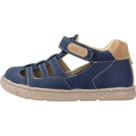Sandale bébé textile graim Beige 360+Bleu 800 8 - vertbaudet enfant 