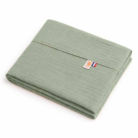 Drap plat en gaze de coton bio blanc Fraise+Honey+Rose+Vert+Vichy 19 - vertbaudet enfant 