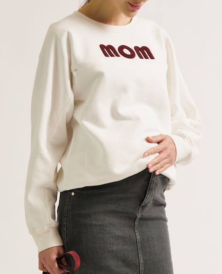 Sweat de grossesse et allaitement mom Ivoire+Prune 2 - vertbaudet enfant 