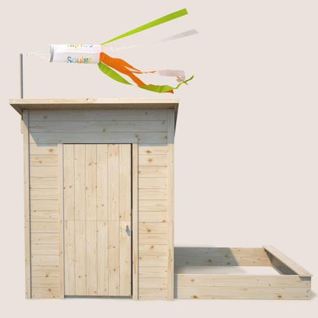 Cabane en bois avec bac à sable intégré palm springs Marron 4 - vertbaudet enfant 