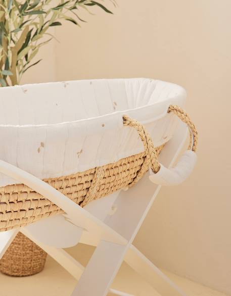 Couffin mousseline de coton bio Ecru 3 - vertbaudet enfant 