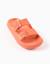 Sandales en caoutchouc avec double boucle Orange sombre+Vert foncé 2 - vertbaudet enfant 