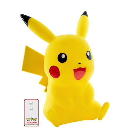 Lampe led pokémon figurine pikachu assis avec télécommande Jaune 2 - vertbaudet enfant 