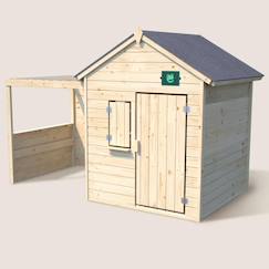 Cabane en bois enfant avec pergola alpaga  - vertbaudet enfant