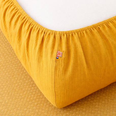 Drap housse en gaze de coton bio fraise Fraise+Honey+Rose+Vert+Vichy 9 - vertbaudet enfant 