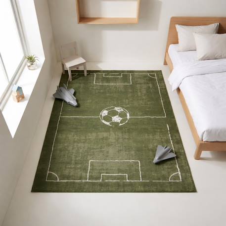 Tapis enfant motif terrain de football ludique et sportif Vert 6 - vertbaudet enfant 