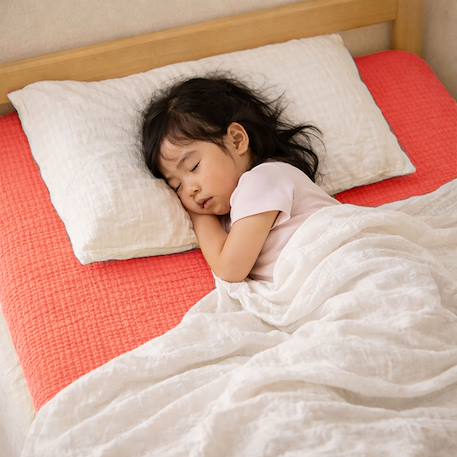 Drap housse en gaze de coton bio fraise Fraise+Honey+Rose+Vert+Vichy 2 - vertbaudet enfant 