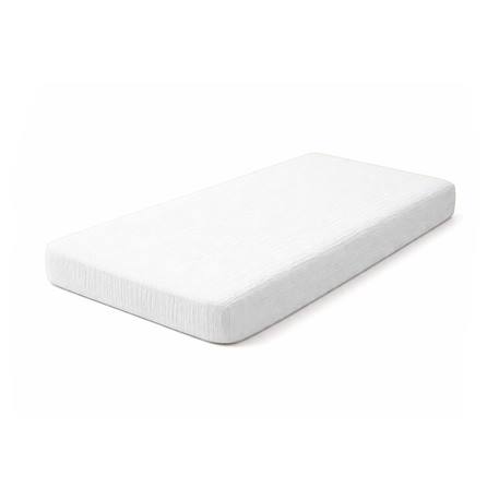 Drap housse en gaze de coton bio fraise Blanc+Fraise+Honey+Vert+Vichy 1 - vertbaudet enfant 