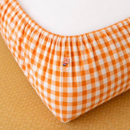 Drap housse en gaze de coton bio fraise Fraise+Honey+Rose+Vert+Vichy 29 - vertbaudet enfant 