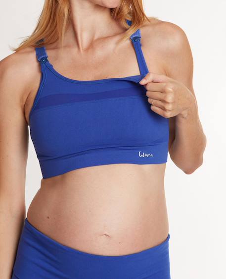 Brassière de sport de grossesse et d'allaitement woma Bleu electrique+Prune 2 - vertbaudet enfant 