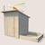 Cabane en bois avec bac à sable intégré palm springs Marron 1 - vertbaudet enfant 