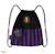 Sac à dos à cordon académie nevermore - mercredi Noir|violet 3 - vertbaudet enfant 