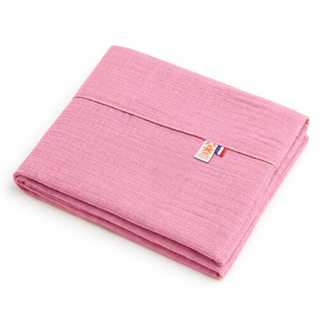 Drap plat en gaze de coton bio blanc Fraise+Honey+Rose+Vert+Vichy 13 - vertbaudet enfant 