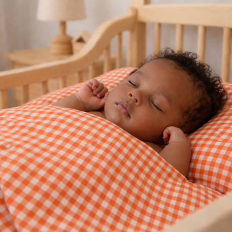 Drap plat en gaze de coton bio blanc Fraise+Honey+Rose+Vert+Vichy 28 - vertbaudet enfant 