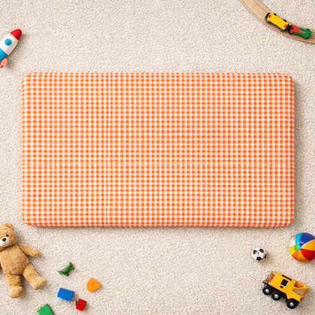 Drap housse en gaze de coton bio fraise Fraise+Honey+Rose+Vert+Vichy 27 - vertbaudet enfant 