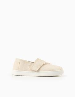 Chaussures-Espadrilles en lin avec fermeture à scratch