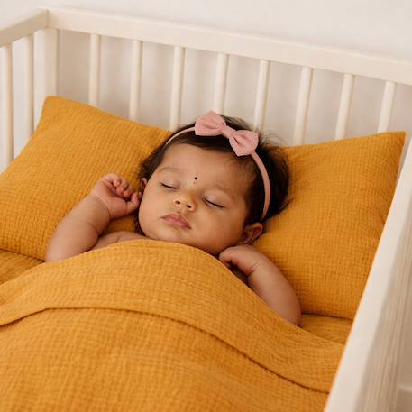 Drap plat en gaze de coton bio blanc Fraise+Honey+Rose+Vert+Vichy 8 - vertbaudet enfant 