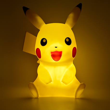 Lampe led pokémon figurine pikachu assis avec télécommande Jaune 4 - vertbaudet enfant 