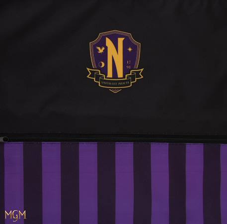 Sac à dos à cordon académie nevermore - mercredi Noir|violet 5 - vertbaudet enfant 