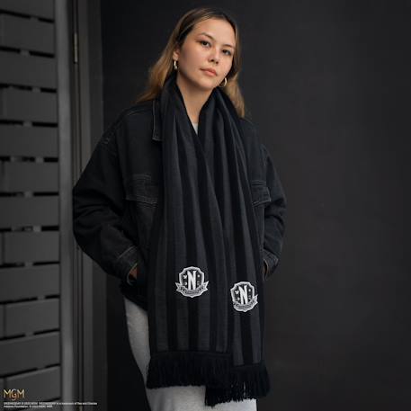 Écharpe noire académie nevermore - mercredi Noir 2 - vertbaudet enfant 