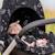 Housse siège-auto cosy universelle romantic leaves Beige+Noir 6 - vertbaudet enfant 