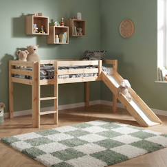 -Lit mi-hauteur avec toboggan en pin massif naturel  armance & faustin