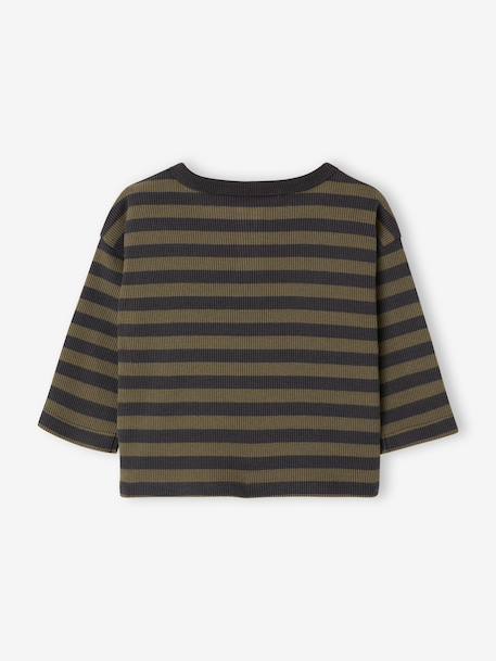 T-shirt manches longues bébé garçon kaki 4 - vertbaudet enfant 