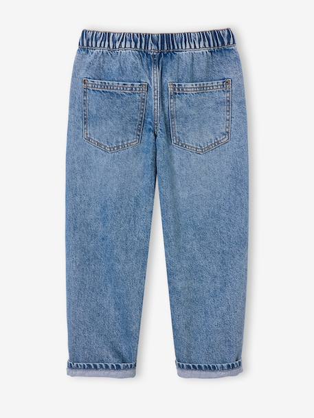 Jean loose morphologie medium double stone+noir 7 - vertbaudet enfant 