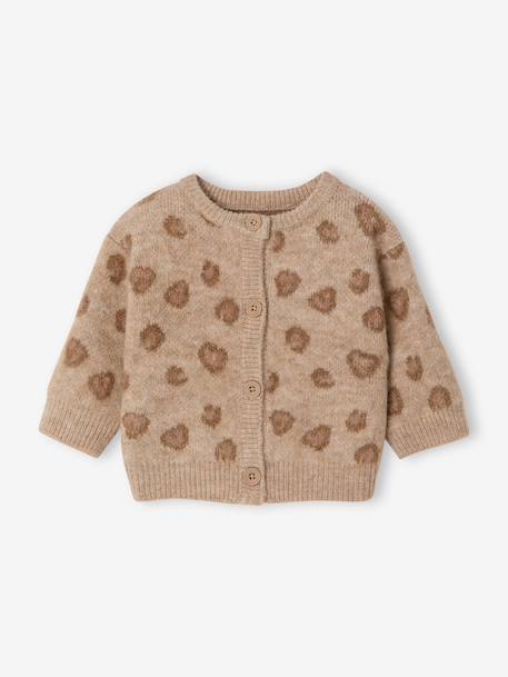 Bébé-Pull, gilet, sweat-Gilet bébé fille boutonné