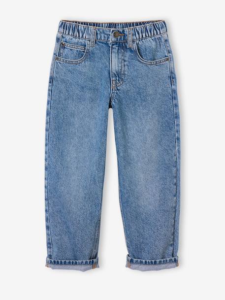 Jean loose morphologie medium double stone+noir 5 - vertbaudet enfant 