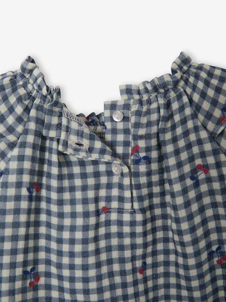 Blouse bébé fille vichy bleu grisé 4 - vertbaudet enfant 