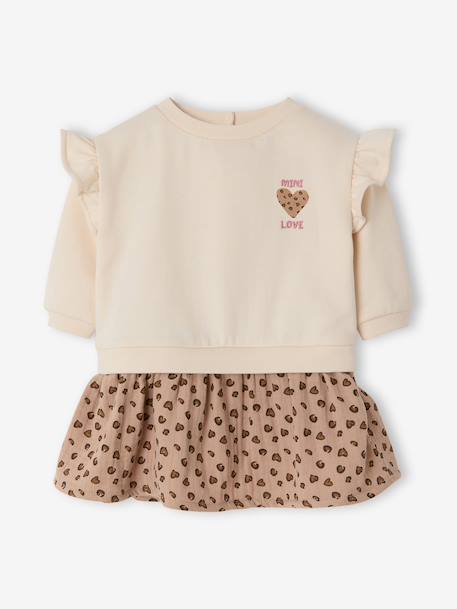 Robe bébé fille manches longues vanille 1 - vertbaudet enfant 