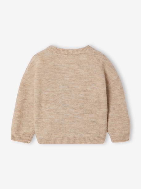 Pull bébé garçon manches longues beige chiné 2 - vertbaudet enfant 