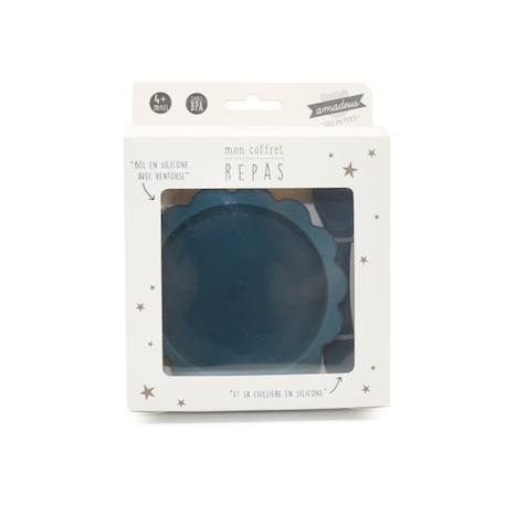 Mon coffret repas   en silicone Bleu 2 - vertbaudet enfant 