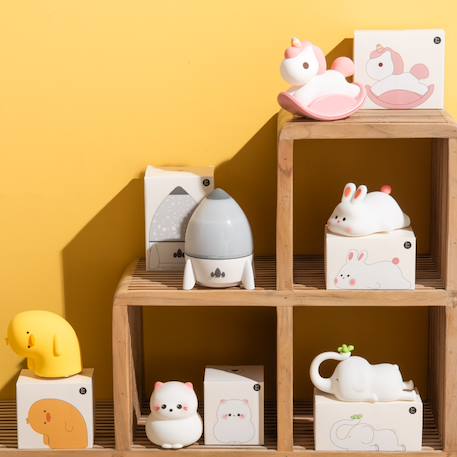 Veilleuse éléphant blanc en silicone Beige 3 - vertbaudet enfant 