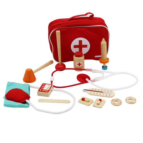 Set docteur en bois Rouge 2 - vertbaudet enfant 