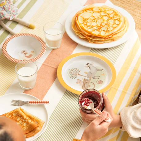 Coffret déjeuner valisette 5 pièces justin Jaune 4 - vertbaudet enfant 
