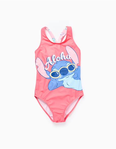 Maillot de bain avec imprimé stitch et bretelles croisées Corail 2 - vertbaudet enfant 
