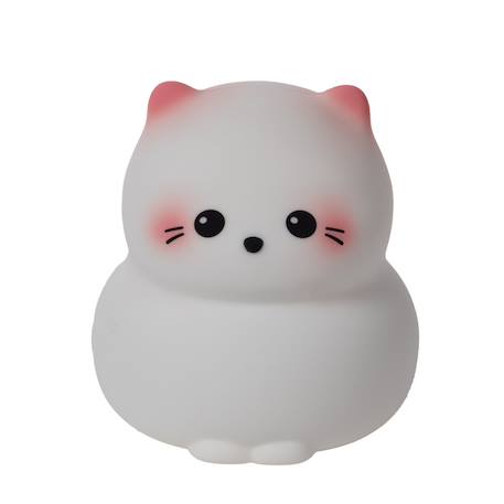 Veilleuse chat blanc en silicone - rechargeable Beige 2 - vertbaudet enfant 