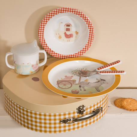 Coffret déjeuner valisette 5 pièces justin Jaune 3 - vertbaudet enfant 