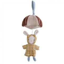 Puériculture-Mobile de lit-Lapin parapluie musical