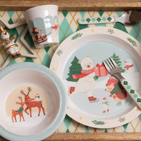 Coffret déjeuner 5  hiver patinoire Bleu 3 - vertbaudet enfant 