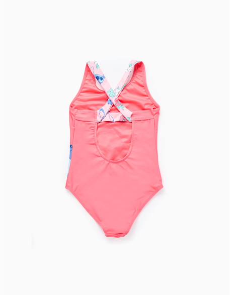 Maillot de bain avec imprimé stitch et bretelles croisées Corail 3 - vertbaudet enfant 